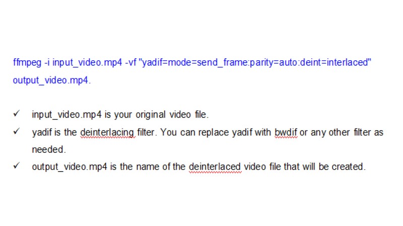 idet of ffmpeg deinterlace