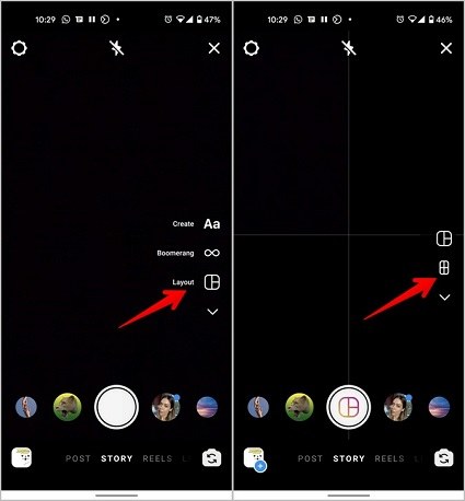 인스타그램에서 동영상 콜라주 만들기