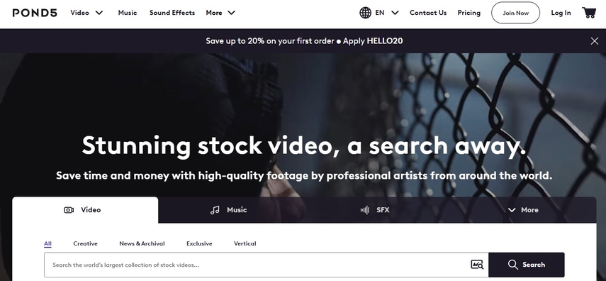 pond5 stock footage site