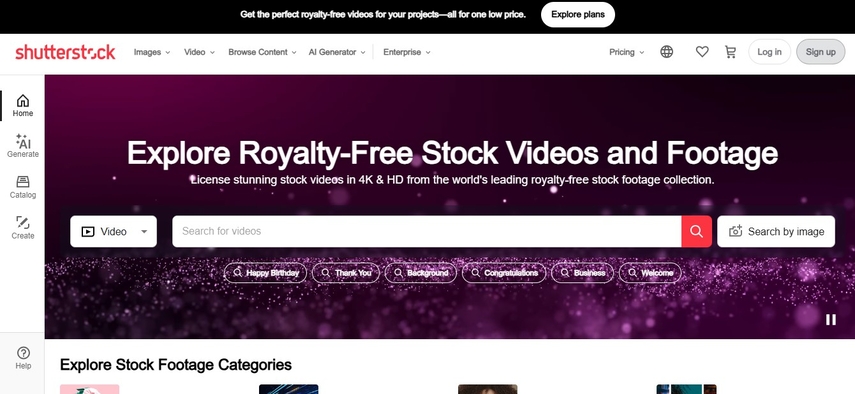 shutterstock stock footage site