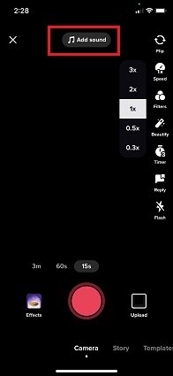 add a song to tiktok video