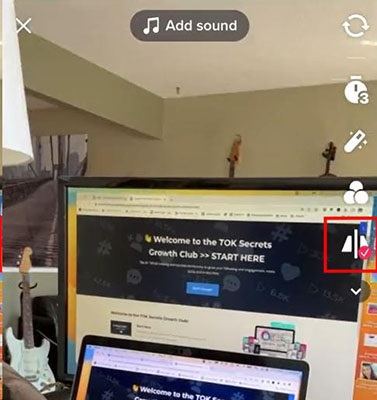flip tiktok video while editing