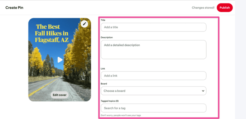 upload MP4 with necessary details so Pinterest treats it as a video