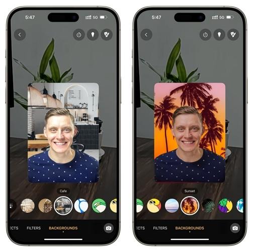 change whatsapp video call background