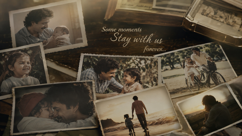 Emotional cinematic memory collage