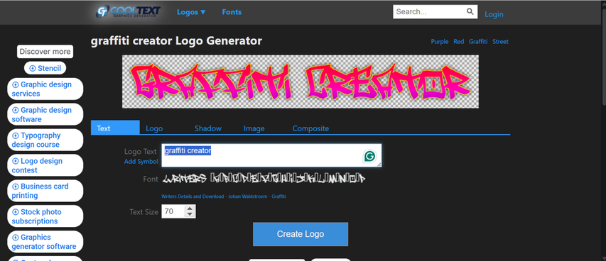 design graffiti-style text with effects