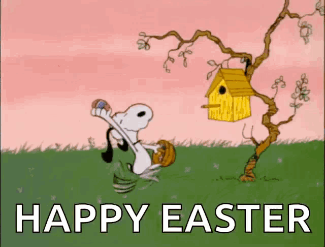 happy easter snoopy