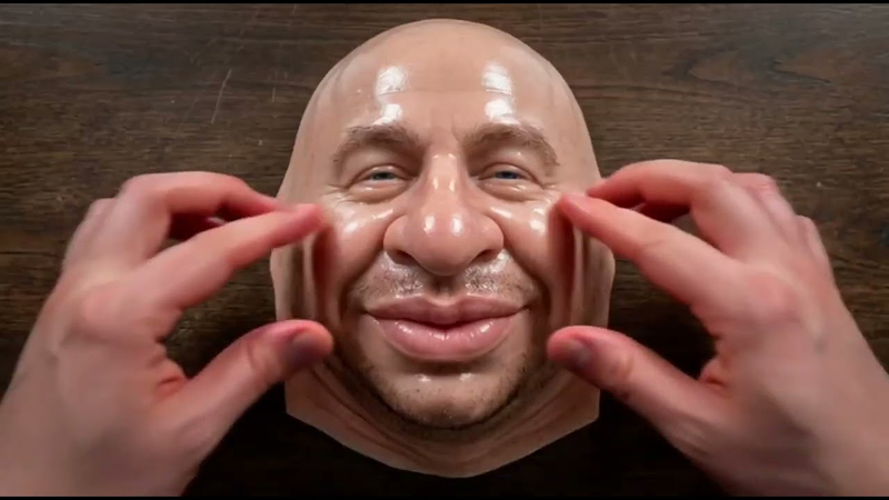 soft silicone face squeeze asmr effect