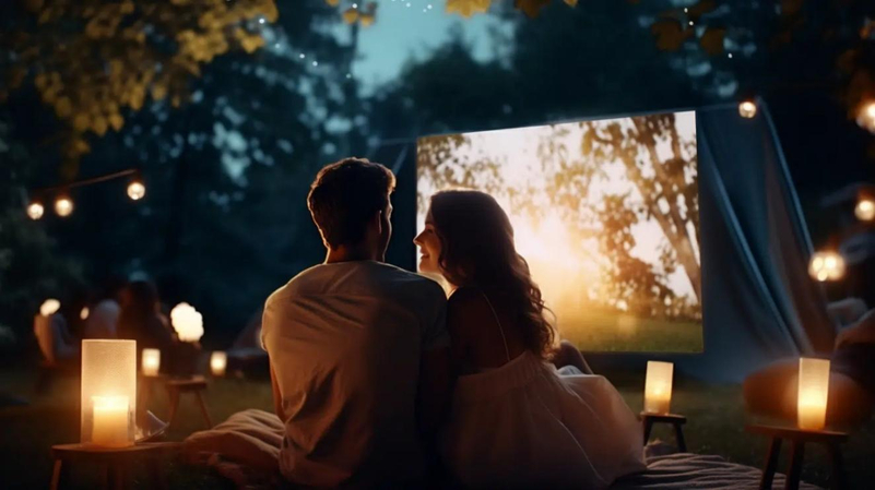 romantic stargazing or night picnic