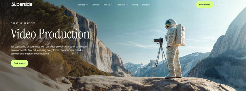 Superside AI video production service for enterprise marketing teams