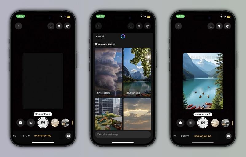 how to create ai generated background on whatsapp video call