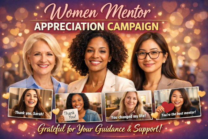 Women Mentor Appreciation Campaign thumbnail featuring inspiring female mentors