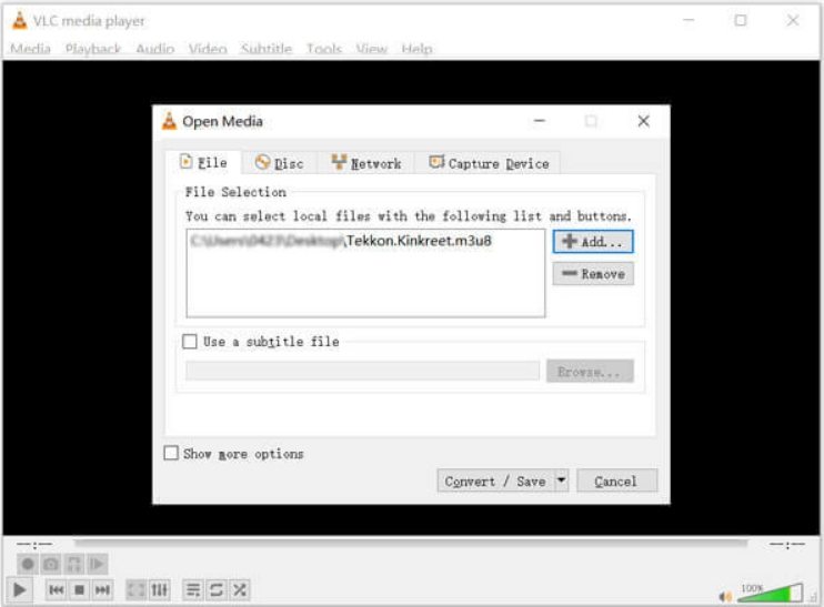 convert m3u8 to mp4 using vlc