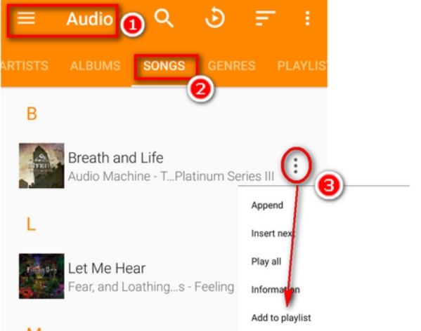 lista de reprodução do vlc media player