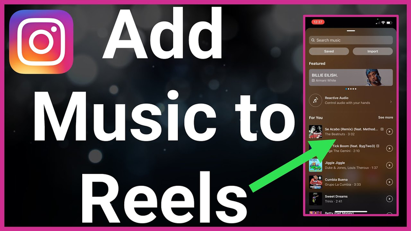 add music to reels