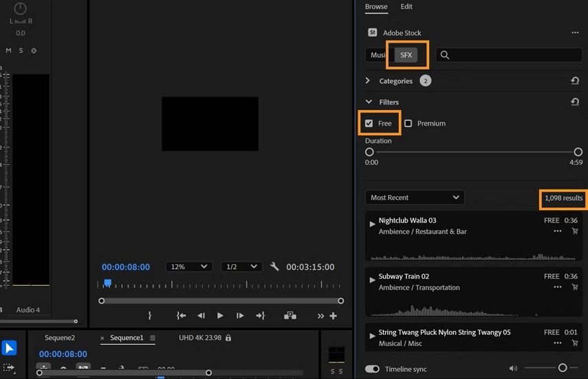 add sound effects to animation to video using adobe premiere