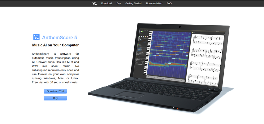 extract sheet music from mp3 and wav