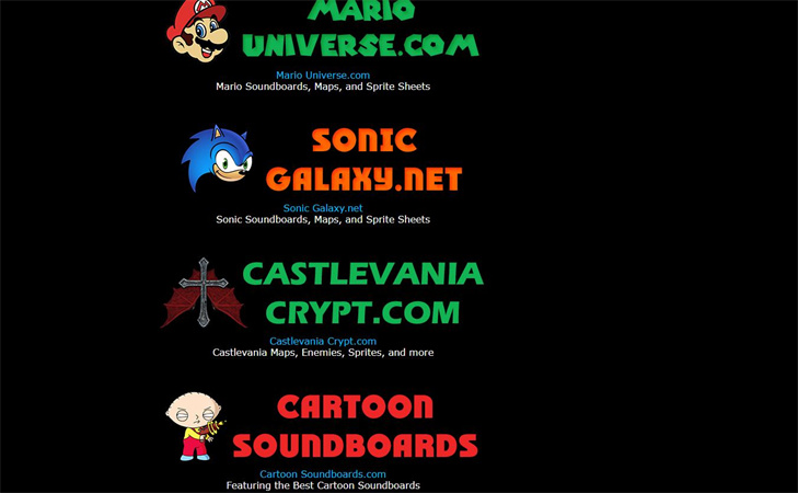 Sonic Galaxy.net - Sonic Soundboards, Maps, and Sprite Sheets