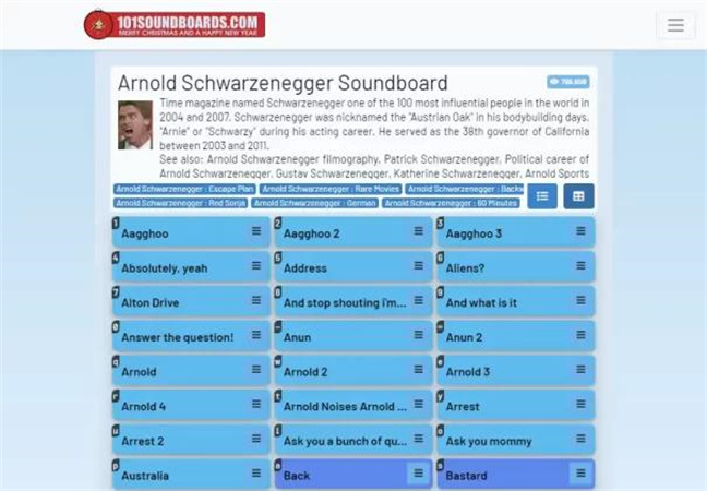 Ihren inneren Terminator entfesseln: Arnold Schwarzenegger Soundboard