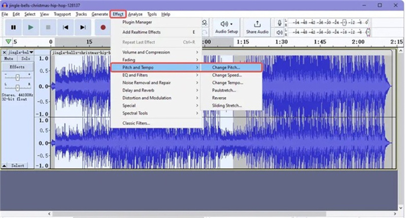 botão de pitch e andamento