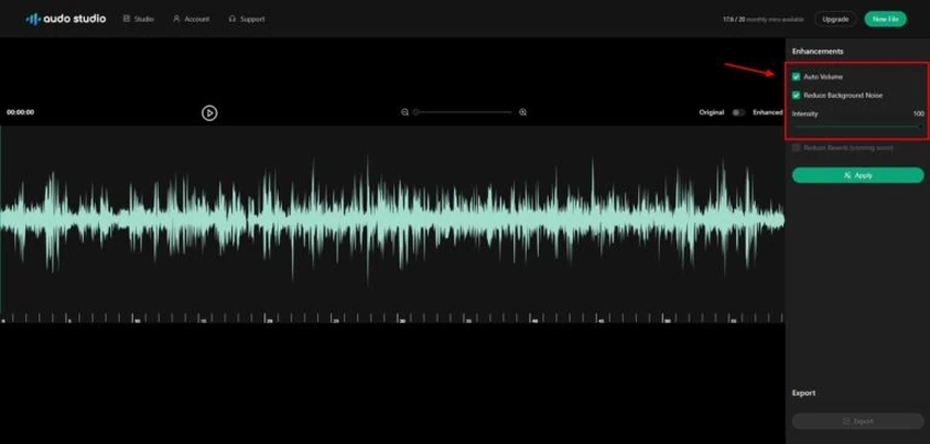 audiostudio for clearer voice