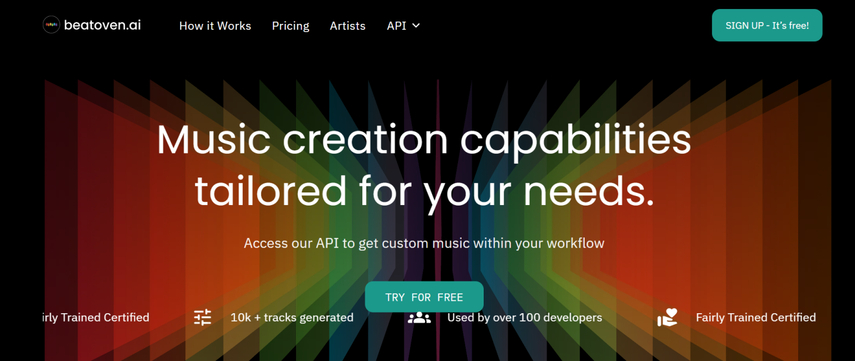 Beatoven AI 텍스트에서 음악 생성기