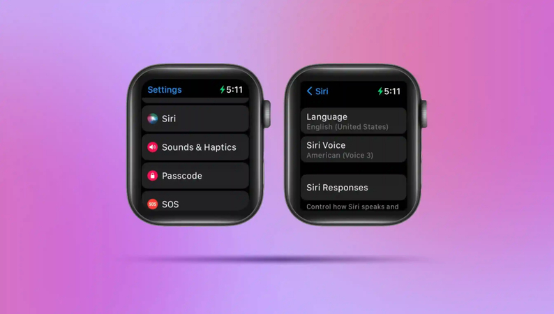 애플워치에서 음성 변경