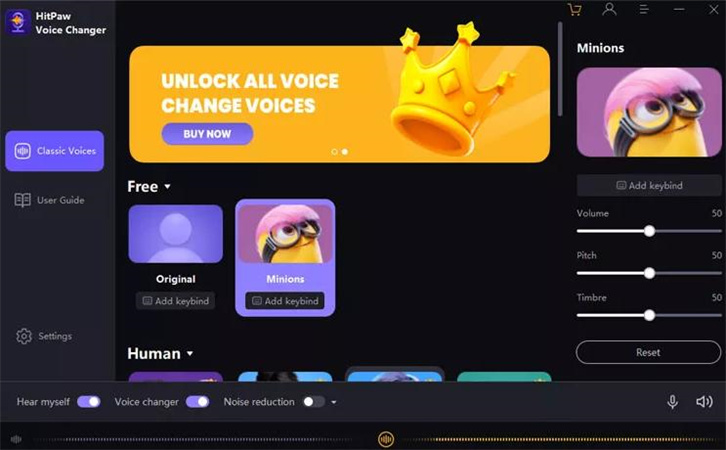selecione efeitos de som e filtro