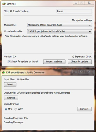 exp 사운드보드 사용법