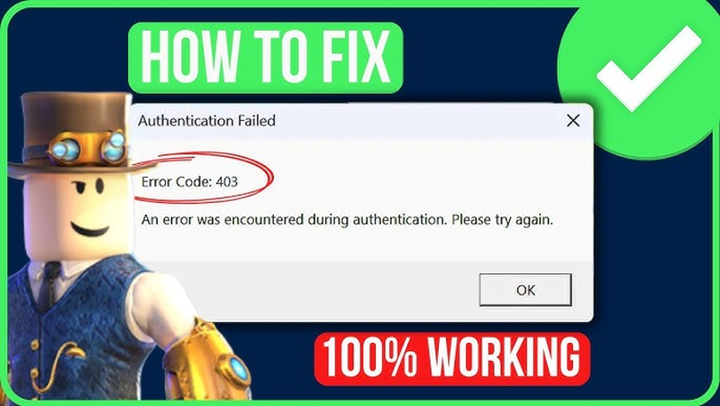 como corrigir o erro 403 no roblox