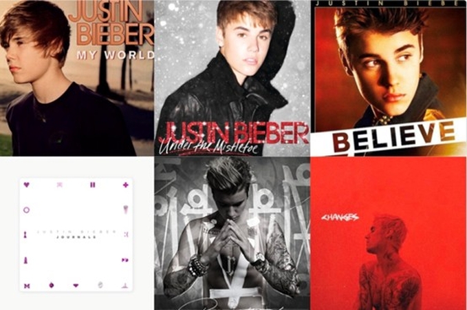 justin bieber albums