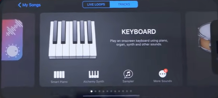 launch the garageband app on iphone