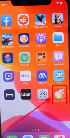 open garageband and import song
