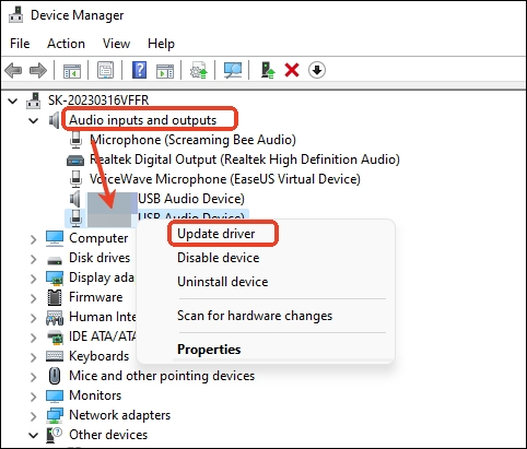 reinstall audio drivers