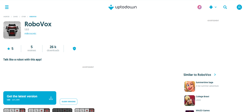 robovox app with voice effects