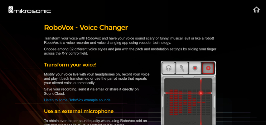 robovox voice changer app