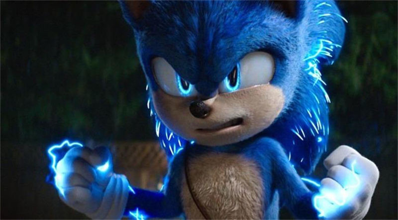 Mascote do Sonic famoso jogo de vídeo ouriço azul