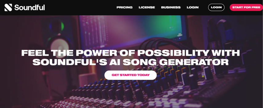 Soundful AI 음악 텍스트 생성기