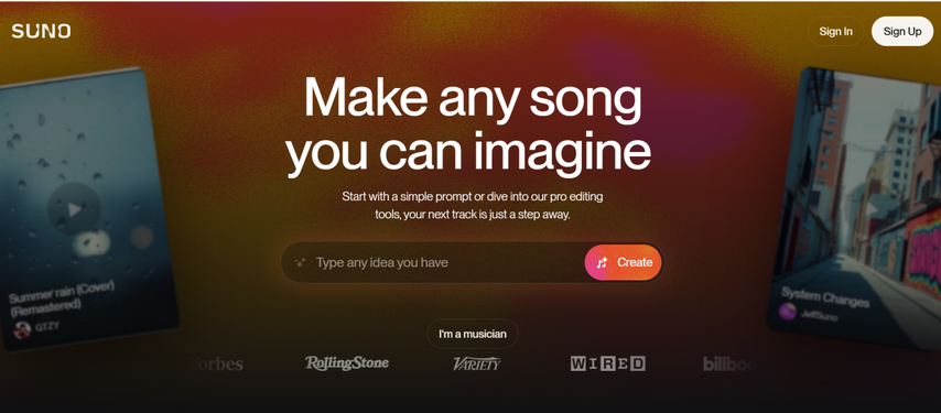 Suno AI 음악 생성기