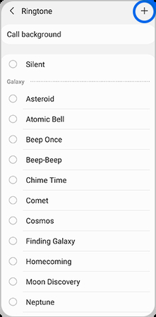 Tap the plus icon to add your own music