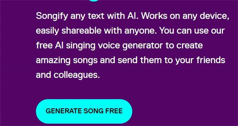 Klicken Sie auf die Option Song generieren