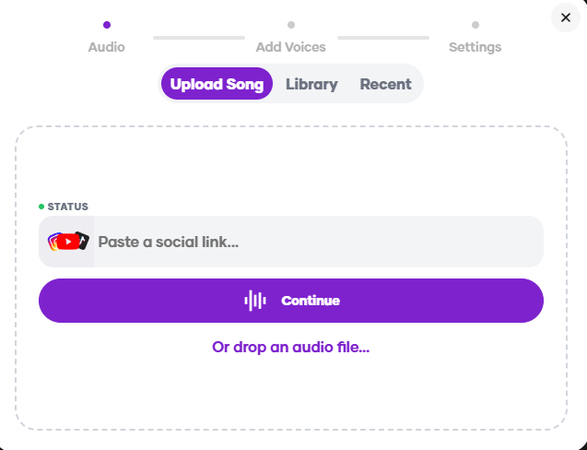 تحميل أي ملف صوتي في Jammable