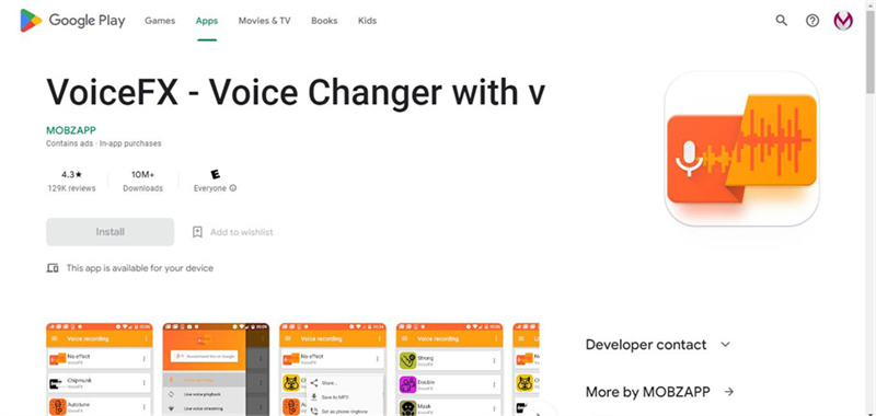 Modificateur de Voix – Applications sur Google Play