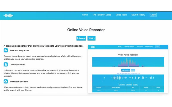 change voice recording online