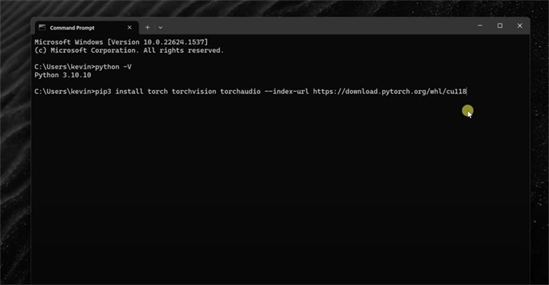 installation command