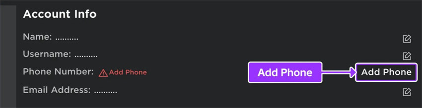 認証のための電話を追加