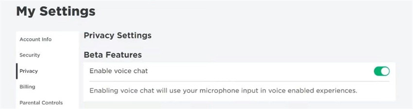 Elegível para chat de voz