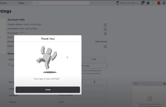 you will be verified