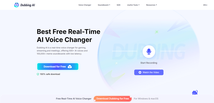 dubbing ai voice changer