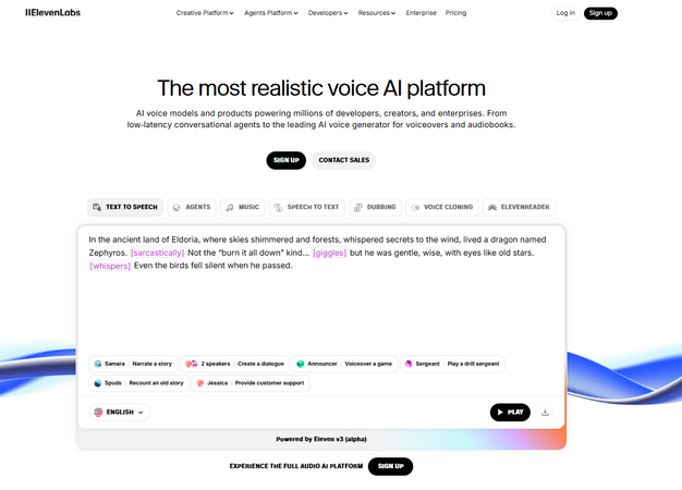 realistic fictional voice generation